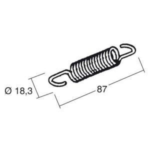 Ressort BUZZETTI 87x18 3mm pour poignée de porte zen