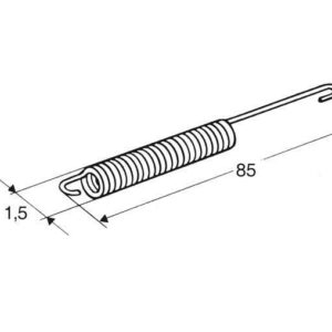 Ressort BUZZETTI 87x18,3mm pour béquille centrale 445917