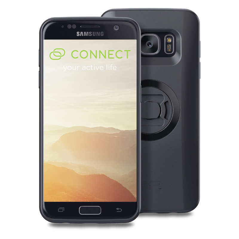 Pack complet SP-CONNECT Moto Bundle fixé sur rétroviseur Samsung S7