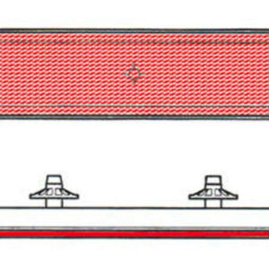 Catadioptre V PARTS rectangulaire rouge