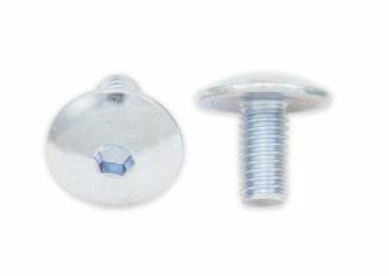 Vis tête bombée plate BOLT M6x1x12mm - 10 pièces