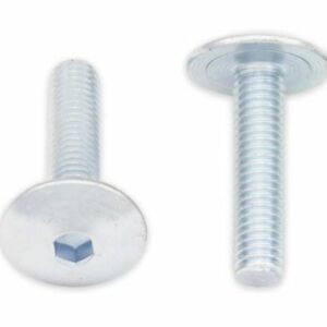 Vis tête bombée plate BOLT M6x1x25mm - 10 pièces