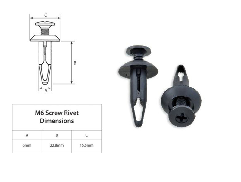 Rivets plastique BOLT M6