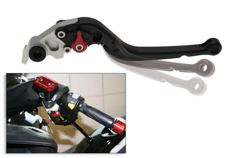 Levier gauche repliable BIHR aluminium anodisé noir