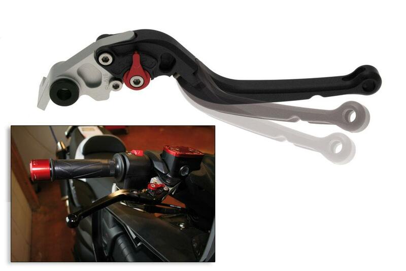 Levier droit repliable BIHR aluminium anodisé noir