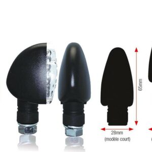 Clignotants BIHR Triangle LED long noir universel