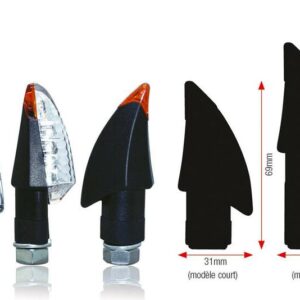 Clignotants BIHR Blade LED court noir universel