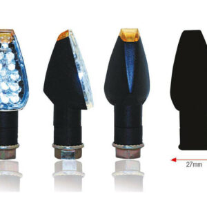Clignotants BIHR Design LED court noir universel