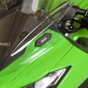 Cache-orifices rétroviseur R&G RACING - noir Kawasaki Ninja 250/300