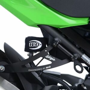 Caches orifices repose pieds arrière R&G RACING noir Kawasaki Ninja 400