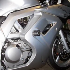 Tampons de protection R&G RACING Classic (axe de bras oscillant) noir Suzuki SV650S carénée