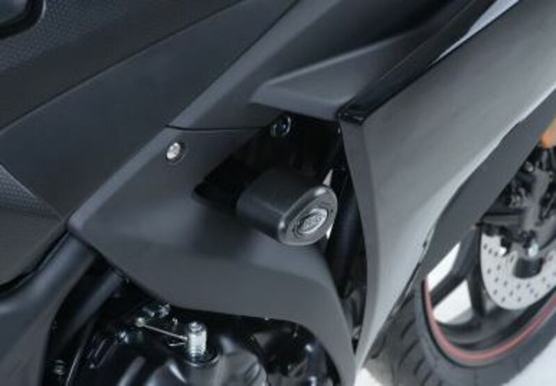 Tampons de protections R&G RACING Aero Race version noir Yamaha YZF-R3