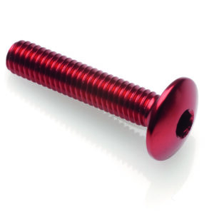 Vis tête bombée LIGHTECH M6 x 55 Ergal rouge