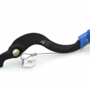 Pédale de frein ART Factory aluminium anodisé noir/embout bleu KTM/Husqvarna