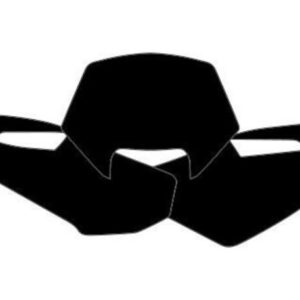 Fonds de plaque BLACKBIRD noir Husqvarna WR250/300