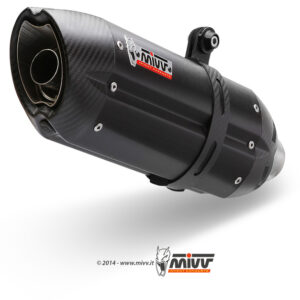Silencieux MIVV Suono inox brossé noir/casquette carbone Suzuki GSX-R600/GSX-R750