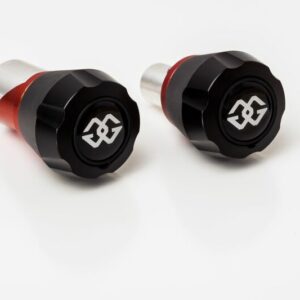 Protections fourche et bras oscillant (axe de roue) GILLES GTA noir/rouge Suzuki GSX-S1000/F