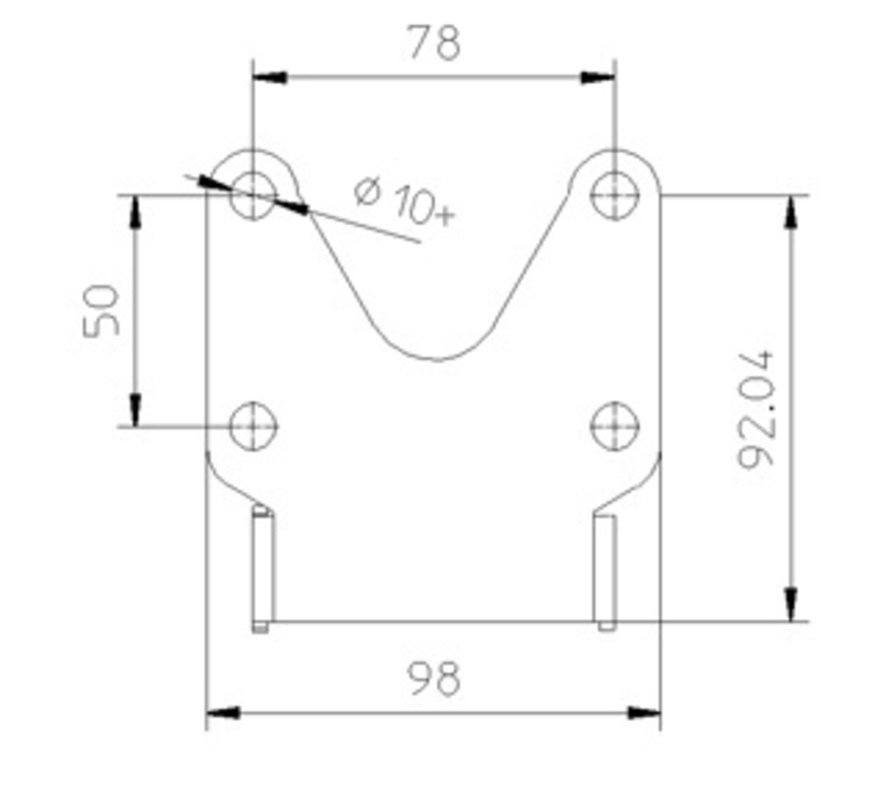 Support de plaque universel HIGHSIDER pro Type 1