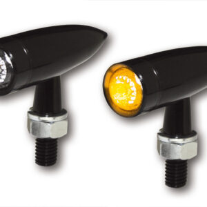 Clignotants LED HIGHSIDER pro - Mono Bullet Long - noir/translucide - homologué E - la paire