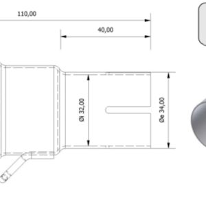 Tube de raccordement MIVV 55 > 32 mm