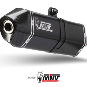 Silencieux MIVV Speed Edge inox noir brossé/casquette carbone - Harley Davidson Pan America