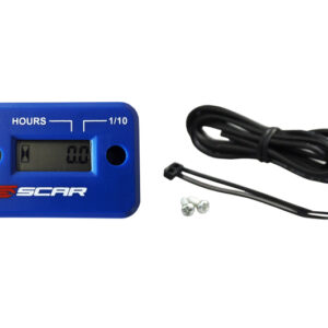 Compteur d'heures SCAR filaire avec Velcro bleu