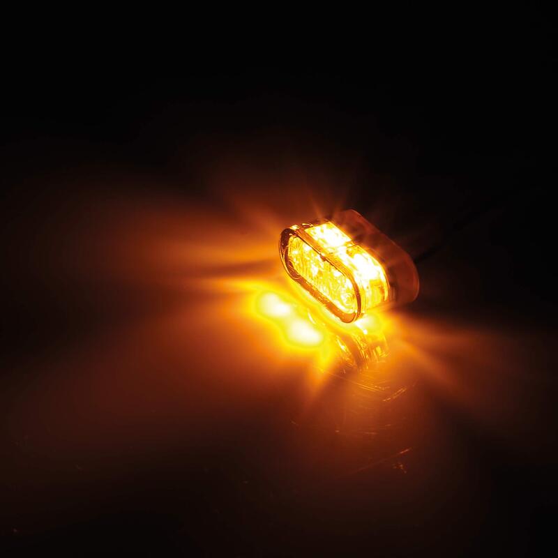Clignotant LED HIGHSIDER pro Little Star-MX Pro Module homologué - verre fumé - la paire