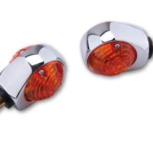Clignotant de guidon HIGHSIDER smart Ochsenauge homologué - verre orange - la paire