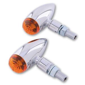 Clignotant HIGHSIDER smart Micro-Bullet homologué - verre orange - la paire