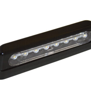 Éclairage de plaque LED HIGHSIDER smart plastique ABS - long - noir/fumé - à l'unité