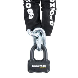 Antivol à chaîne OXFORD Nemesis 16 mm avec chaîne de 2,0 m - Homologué ART4 / Sold Secure Gold