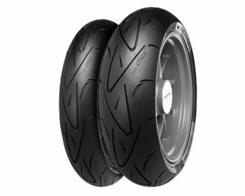 Train de pneus CONTINENTAL ContiSportAttack (120/70 ZR 17 + 180/55 ZR 17)