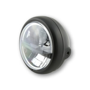 Feu avant LED HIGHSIDER pro Pecos Type 5 - 5 3/4 pouces - lentilles noires - fixation latérale - noir