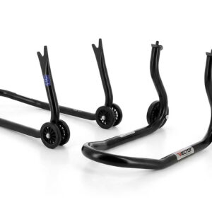 Kit béquilles fixes VECTOR avant sous fourches + arrière support en "V" - ECO