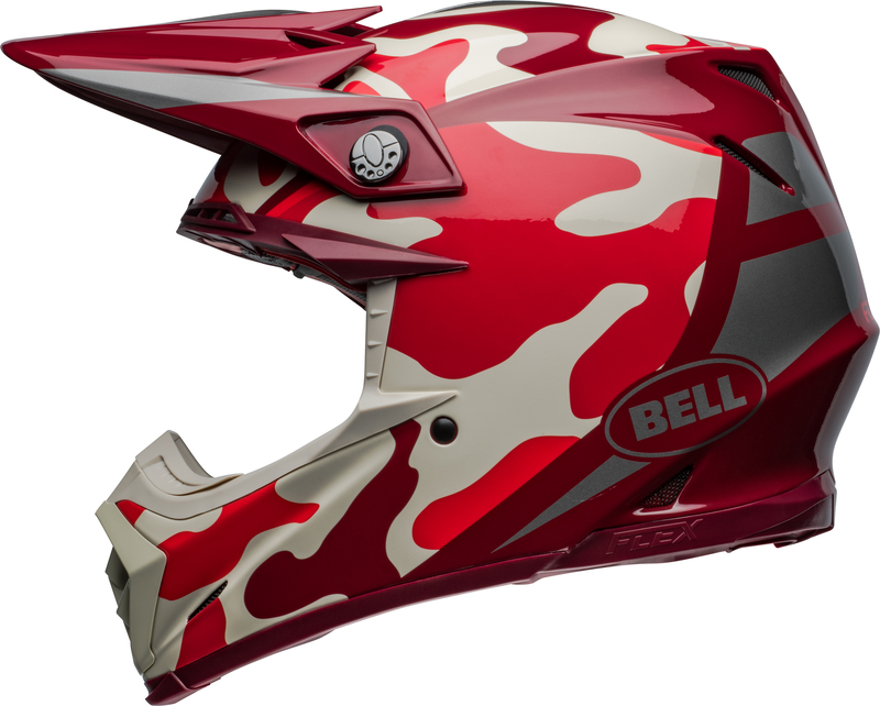 Casque BELL Moto-9S Flex - Ferrandis Méchant Gloss Red/Silver
