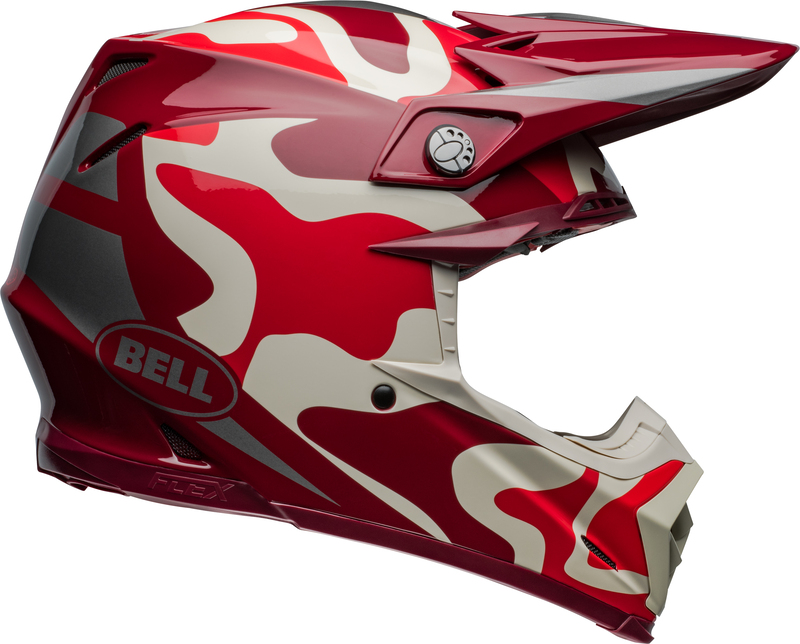 Casque BELL Moto-9S Flex - Ferrandis Méchant Gloss Red/Silver
