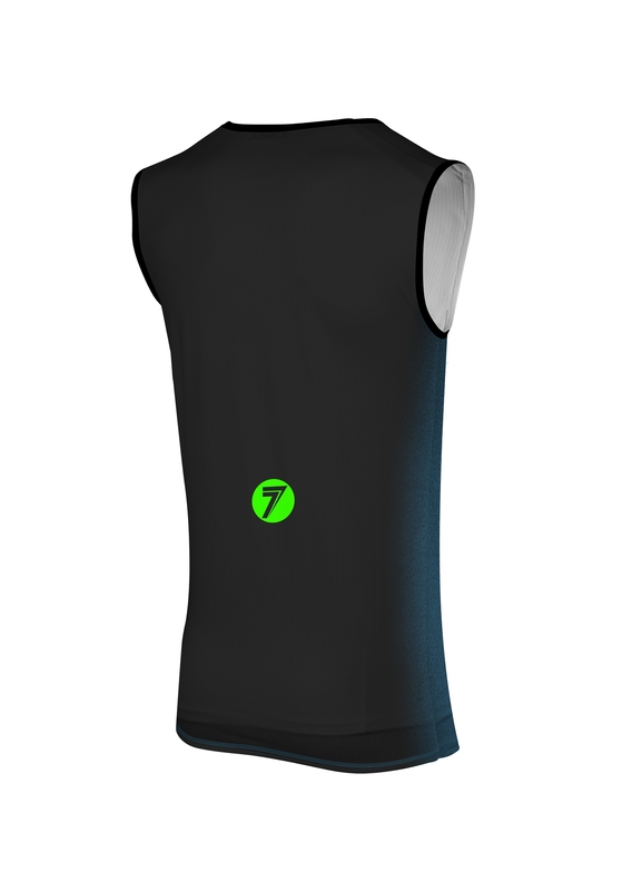 Surmaillot SEVEN Zero Dissolve junior - bleu foncé/noir