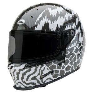 Casque BELL Eliminator Carbon - Deathspray Gloss Black/White/Black