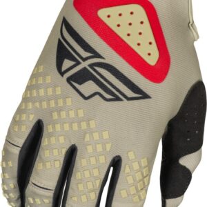 Gants FLY RACING Kinetic SYM - gris clair/rouge/noir