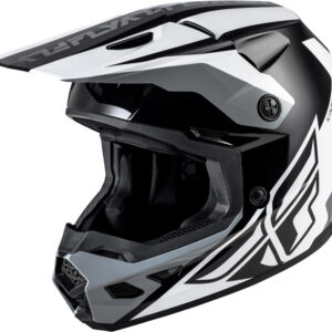 Casque FLY RACING Kinetic Crest - noir/blanc/gris