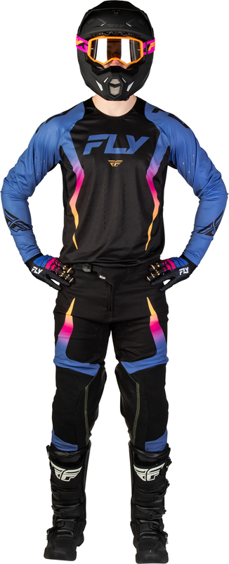 Pantalon FLY RACING Evolution DST Limited Edition Bolt - noir/bleu/multi