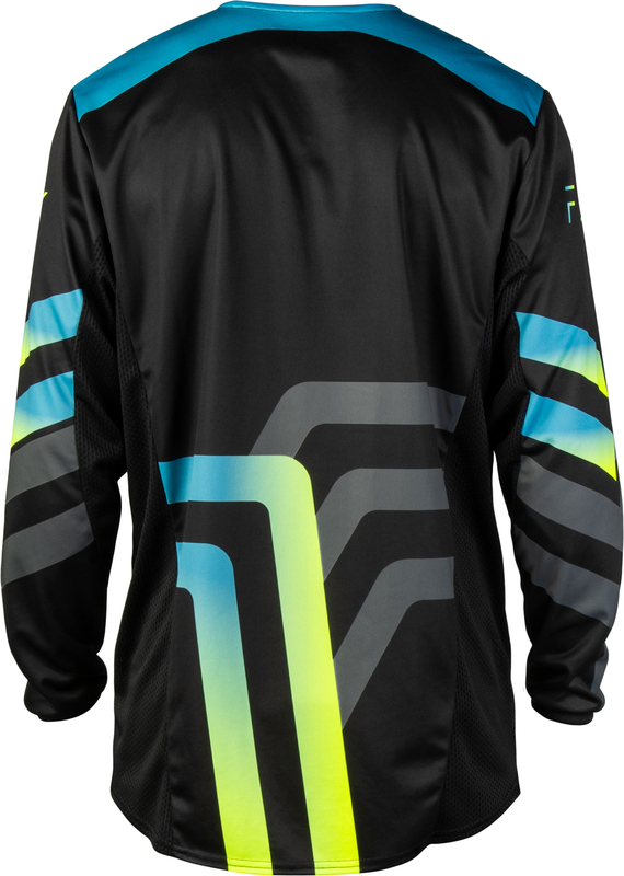 Maillot FLY RACING Kinetic Volt - noir/gris/Teal/jaune