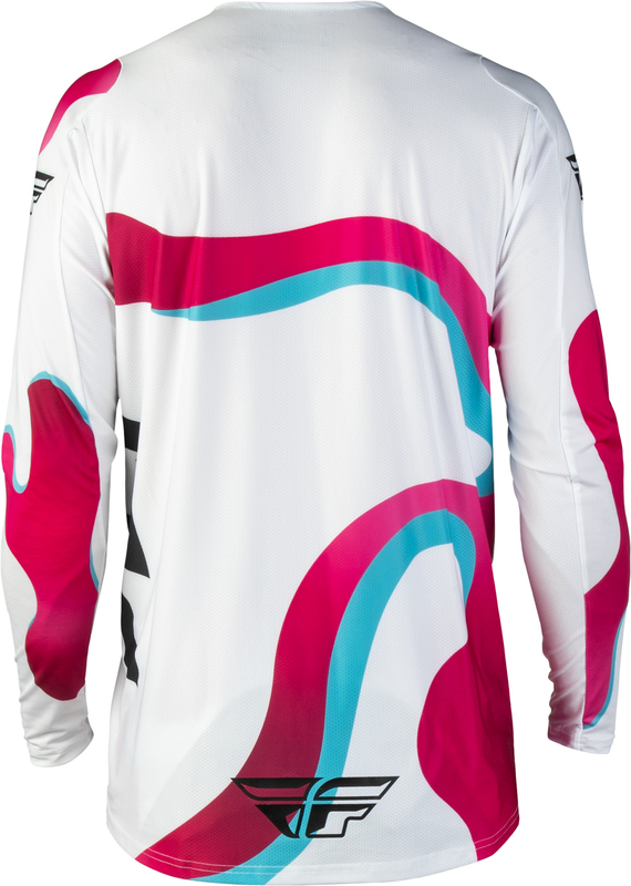 Maillot enfant FLY RACING Lite Vibe - blanc/rose/bleu