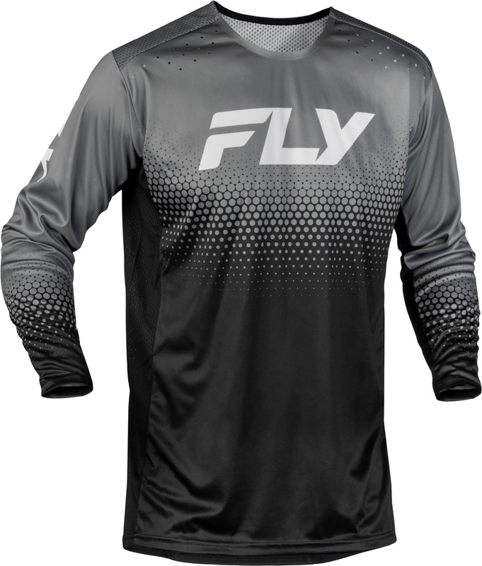 Maillot vélo FLY RACING Rayce Sonar - noir/gris/blanc